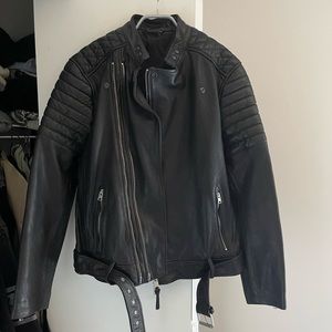 NWT AllSaints Cobden Leather Biker Jacket